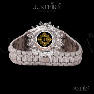 Reloj de Lujo para Mujer, Elegante, de Acero Inoxidable, con Diamantes de Moissanita y Cuarzo, Decoración de Cristal, Diseño Delgado, Resistente al Agua - Product Image 3
