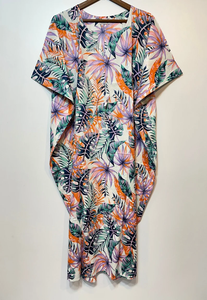 Nouvelle Robe de Nuit Femme Évasée Imprimé Animal en Coton Doux Indien, Longueur Genou, Style Kaftan, avec Dentelle, pour Plage ou Cadeau Demoiselle d'honneur - Product Image 5