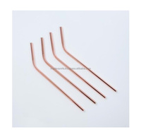 Pailles en cuivre de luxe durables pour boissons chaudes/froides, écologiques et réutilisables, accessoires de bar personnalisables avec logo pour usage quotidien