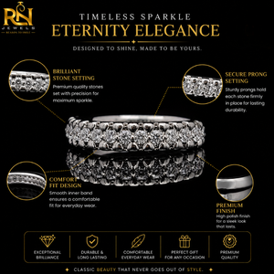 Anillo de Eternidad con Diamantes Cultivados en Laboratorio de 2.5mm, Color DEF, Corte Brillante, con Garras Compartidas, Sólido |   Joyería Fina de Lujo en Oro de 9K, 14K y 18K - Product Image 5