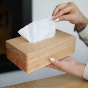 Boîte à mouchoirs en bois de noyer naturel classique, écologique, faite à la main, personnalisable, idéale pour les serviettes et les papier facial – Vente en gros - Product Image 2