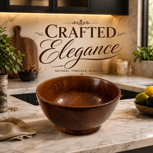 Indian Rosewood Wooden Bowl | Handmade Serving Bowl for Snacks Dry Fruits Salad <b>Kitchen</b> Dining Home <b>Decor</b> Giftware <b>Decorative</b> - Product Image 3