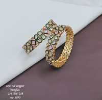 PADMAWATI Private Limited – Ensemble de bracelets de luxe en tungstène plaqué or multicolore pour femme, cadeau de mariage ou de fiançailles indien haut de gamme