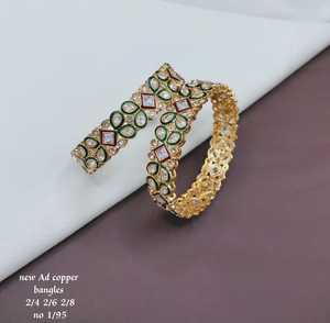 PADMAWATI Private Limited Luxury <b>Tungsten</b> Gold Plated Multi Color Women's Bangles Set Indian Bridal Engagement Wedding Gift High - Product Image 1