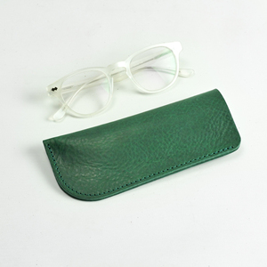 Handmade Leather Glasses Case Genuine Cowhide Pouch Luxury Soft Slim Travel <b>Sunglasses</b> Cover Spectacles Bag LGC-0138 - Product Image 3