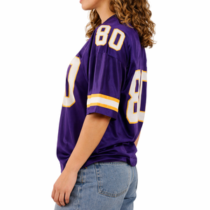 Maillot de football américain unisexe Y2K en mesh violet, personnalisable avec numéro d'équipe, respirant, pour le football, fabrication OEM en gros, USA - Product Image 5
