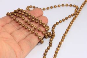 โซ่ลูกปัดทองเหลืองดิบ - ของตกแต่งบ้านสไตล์โมเดิร์นและดั้งเดิม งานฝีมือ MS รุ่น MS-wc-001 - Product Image 3