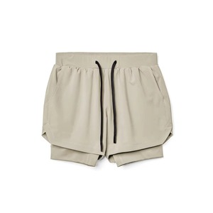 Men Short Length Contrast Under <b>Layer</b> 2 in 1 Custom Double Level Shorts Gents Outer Lightweight <b>Layer</b> Men Short For Treadmill - Product Image 3