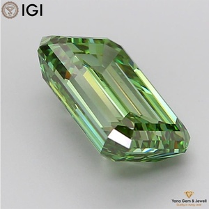 Diamante Cultivado en Laboratorio CVD, Talla Esmeralda, 2.51 Quilates, Color Verde Intenso, Claridad VS1, con Certificado IGI para Anillo de Compromiso - Product Image 5