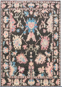 Tapis d'intérieur en laine tufté à la main, 10x14, couleur unie beige mat, style Oushak classique, à poils ras, antidérapant, lavable, très résistant - Product Image 1