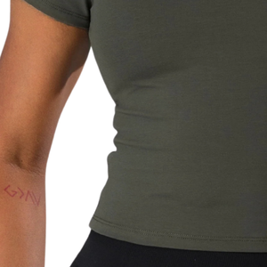 Camiseta Deportiva Corta de Felpa para Mujer, Negra, Sin Mangas, Estructurada, para Gimnasio, Entrenamiento, Yoga - Product Image 6