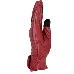 Gants de course à moto en cuir de chèvre véritable, couleur rouge, confortables, durables, coutures renforcées, gants de moto - Product Image 3