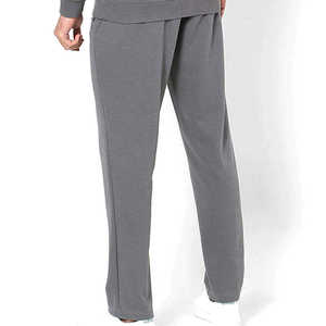 Men's Gray Full Zip Tracksuit <b>Set</b> Solid Color Casual <b>Joggers</b> Breathable Polyester Regular Fit Autumn Wear Suit - Product Image 5