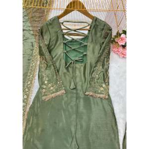 Designer Women's <b>Top</b> Bottom Dupatta Set for <b>Party</b> Wear - Product Image 1