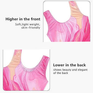 Tenue de danse en spandex pour enfants, justaucorps de gymnastique et de ballet, vêtements de sport ajustables et extensibles pour la pratique et les spectacles des enfants - Product Image 3