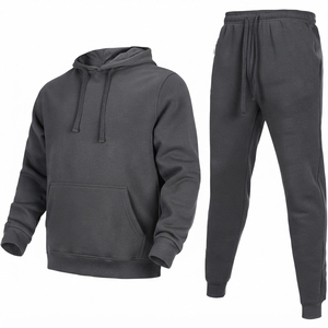 Unisex <b>Velour</b> Hooded Printed <b>Tracksuit</b> Set bapehoodie Custom Logo Two Piece Jacket Jogger Solid Color 100% Cotton Low MOQ Men's - Product Image 4
