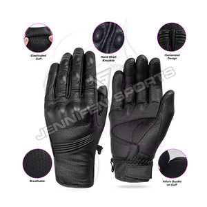 Guantes de Motociclismo de Invierno 2026, Largos, de Cuero, Antideslizantes, Antiviento, con Pantalla Táctil y Protección para los Nudillos, para Hombre - Product Image 3