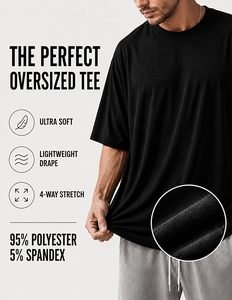 Heavy Weight 100% Cotton Oversized T-<b>Shirt</b> <b>Men</b> 220 Grams Shoulder Custom Printing Hip Hop Plus Size 100% Cotton Blank Boxy <b>Men's</b> - Product Image 4