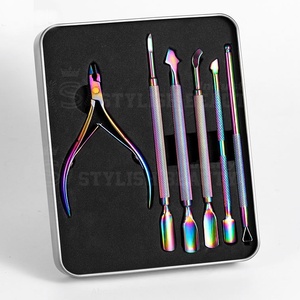 Outils de dissolvant de vernis à ongles en acier inoxydable japonais, poussoir de cuticules à Double face avec emballage - Product Image 3