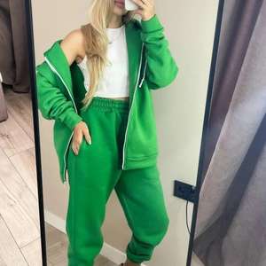 Conjunto Deportivo para Mujer, Sudadera con Capucha y Pantalones Jogger de Color Sólido, Ropa Deportiva Femenina - Product Image 1