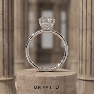 Anillo de Compromiso con Diamante Redondo de 2 Quilates, 6 Puntas, Oro Blanco de 14K, Anillo de Novia Clásico, Joyería Personalizada OEM - Product Image 6