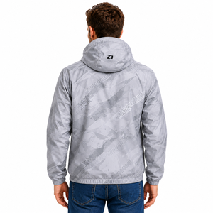 Custom Printed Men's <b>Jackets</b> Hooded Waterproof Windbreaker Lightweight Regular Fit Outerwear OEM Sample Service Bulk Supplier - Product Image 2