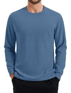 Men Waffle Knit Thermal <b>Undershirt</b> Winter Warm <b>Long</b> <b>Sleeve</b> OEM Manufacturer - Product Image 6