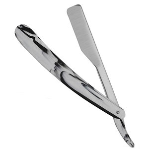 High Quality Stainless Steel Handle Stainless Steel <b>Blade</b> Disposable <b>Single</b> Edge Men's Salon Barber Face Shaving <b>Razor</b> - Product Image 1
