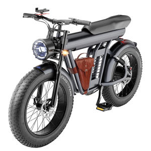 Moto électrique/fatbike/cyclomoteur/vélo de 20 pouces à pneus larges pour usage sur neige, plage et montagne, design rétro - Product Image 1