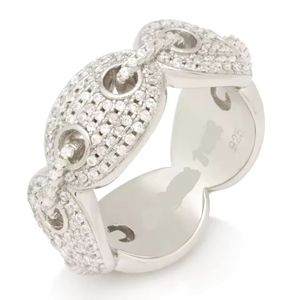 Bague ouverte en argent sterling S925, micro-pavée de diamants, bijou de luxe pour homme et femme, idéale pour les soirées - Product Image 2