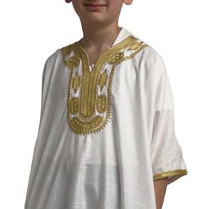 Thobe Caftán Islámico para Niños Musulmanes del Medio Oriente, Hecho en Pakistán, Cuello Alto, Tallas Grandes, Manga Larga, Estilo Modesto y Urbano - Product Image 3