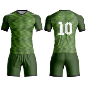 Fournisseur en gros – Ensemble maillot de football géométrique personnalisé pour homme, col en V, manches courtes, en polyester anti-humidité - Product Image 4