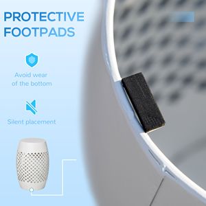 Tavolino Laterale Rotondo in Acciaio Bianco da 12 Pollici per Esterni, Tavolino Versatile per Patio e Uso Interno ed Esterno - Product Image 6