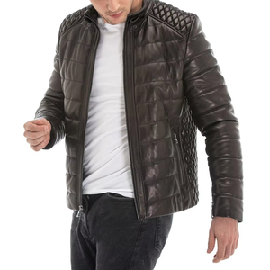 100% High Quality Genuine Cowhide Men's <b>Long</b> <b>Leather</b> <b>Jacket</b> Winter Hooded With Quick Dry Feature New Condition - Product Image 1