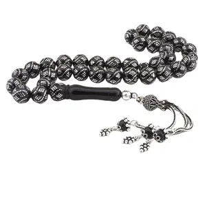 Perles de prière en gros Tasbeeh gros Ramadan cadeau religieux Tasbih 10mm 33 pièces pierres précieuses rondes Tasbih perles de prière musulmanes - Product Image 3