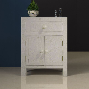 Mesa Consola con Incrustaciones de Hueso, Estilo Tradicional, para Dormitorio, Consola Geométrica para Entrada - Product Image 6