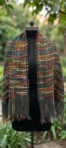 Women's Multicolor Digital Print Acrylic Long Fringed <b>Shawl</b> & <b>Scarf</b> Sport Muslim All Seasons Daily Wear - Product Image 2