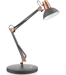 Lampe de table décorative en laiton martelé avec abat-jour en coton, éclairage d'intérieur haut de gamme - Product Image 1