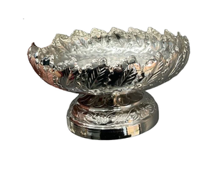 Bol de service décoratif en aluminium doré embossé fait main, écologique, pour la maison, la cuisine, la table à manger, les fêtes et les mariages - Product Image 5