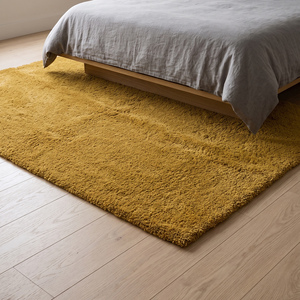 Premium Mustard Yellow Plain <b>Hand</b>-<b>Tufted</b> Wool Non-Slip Modern <b>Rug</b> Soft Textured Area Carpet for Living Room Bedroom Home Decor - Product Image 5