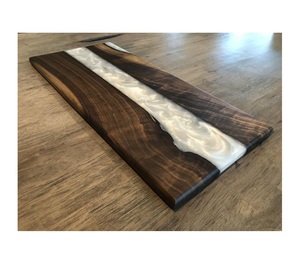 เขียงไม้เคลือบอีพ็อกซี่สำหรับครัวและโต๊ะอาหาร ลายแม่น้ำ เขียงไม้เรซิ่นอีพ็อกซี่สำหรับเสิร์ฟ - Product Image 1