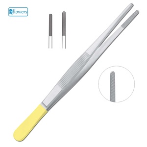 Pinces chirurgicales 6flowers en acier inoxydable avec manche jaune, certifiées CE, instrument manuel pour usage médical - Product Image 1