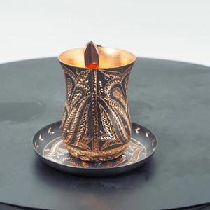 Taza de Cobre Grabada de Diseño con Acabado Negro Elegante, Perfecta para Ocasiones Especiales, Recepción de Invitados, Cenas y Regalos - Product Image 4