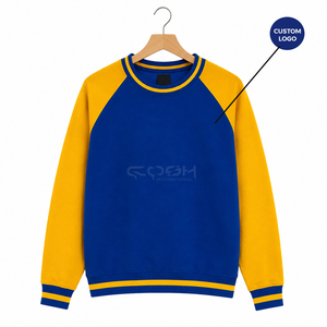 เสื้อสเวตเชิ้ตคอช อินเตอร์เนชั่นแนล โซโรริตี้ ซิสเตอร์ฮู้ด สีน้ำเงิน-เหลือง แบบคอวี แขนยาว ผ้าถัก คอตตอน สำหรับใส่ในฤดูใบไม้ร่วง - Product Image 1