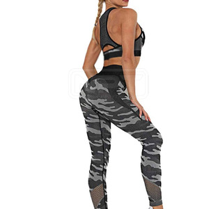 Ensemble de yoga pour femme, vêtements de sport, soutien-gorge rembourré sans couture, vêtements de fitness push-up pour adulte - Product Image 5