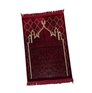 Alfombra de Oración Islámica Ligera de Lujo, Color Sólido, Diferentes Estilos, Servicio OEM - Product Image 3