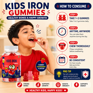 Gomitas de hierro premium para niños, ricas en hierro, vitaminas y minerales, suplemento saludable en gomitas, proveedor mayorista de marca privada de la India. - Product Image 4
