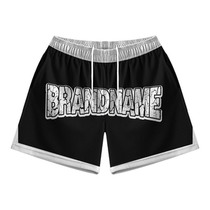 Polyester Mesh <b>Shorts</b> Beige Multicolor All Over Graphic Print Custom Sublimation Embroidery <b>Patch</b> Logo <b>men's</b> <b>shorts</b> - Product Image 1