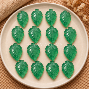 Cuentas de Piedras Preciosas Sueltas en Forma de Hoja de Fresa Verde de 14x10 mm, Cuentas Pulidas con Corte de Hoja para Fabricación de Joyas, Suministros para Manualidades, Venta al por Mayor - Product Image 5
