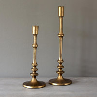 Porte-bougie haut en laiton finition vintage, écologique et durable, pour décoration intérieure, centre de table de Noël, décoratif